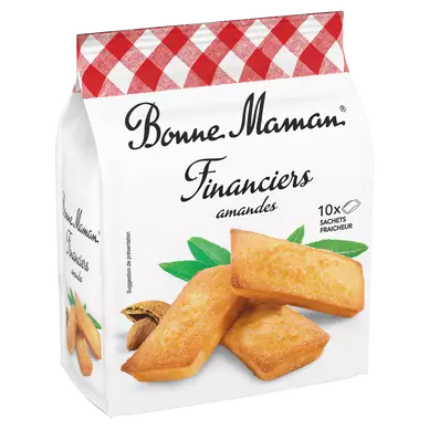 Gâteaux Financiers aux amandes BONNE MAMAN - x10 sachets - Le paquetde 250g