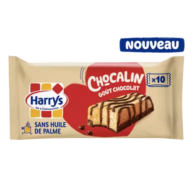Gâteaux moelleux cacao et chocolat Chocalin sans huile de palme HARRYS- X10 350G