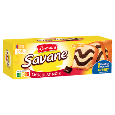 Gâteau marbré SAVANE chocolat noir familial BROSSARD, 310g