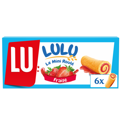 Gâteaux fourrés à la fraise mini roulés LU - Paquet de 150g
