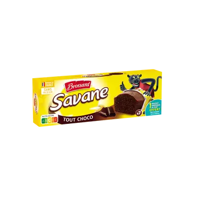 Gâteau marbré SAVANE Tout chocolat noir Pocket BROSSARD, x7, 210g