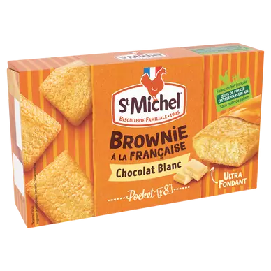 Mini brownie blanc cocottes SAINT MICHEL, 8 sachets de 240g