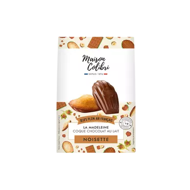 Madeleines noisette coque au chocolat au lait Maison Colibri - x8 sachets - 240g