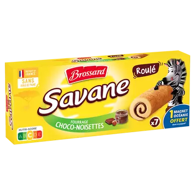 Génoises roulées avec un fourrage au chocolat et à la noisette BROSSARD 175g