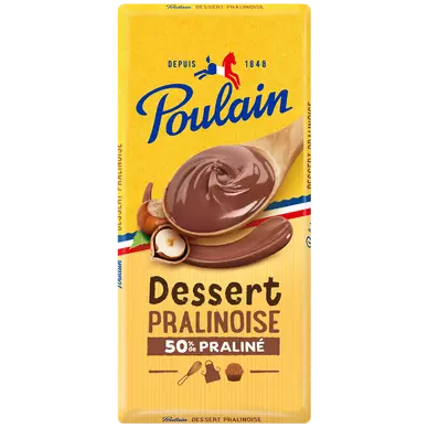 Tablette Chocolat Noir Pralinoise à patisser POULAIN - 180g