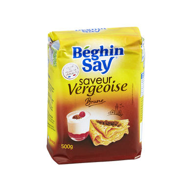 Sucre vergeoise brune BEGHIN SAY, sachet de 500g