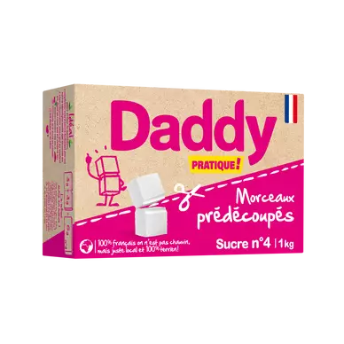 Sucre en morceaux prédécoupé n°4 DADDY, 1kg