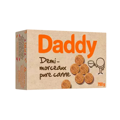 Sucres demi rond pure canne DADDY, boîte 750g