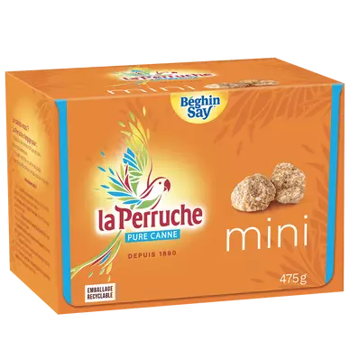 Sucre en mini morceaux pure canne La Perruche Ambré BEGHIN SAY, boîtede 475g