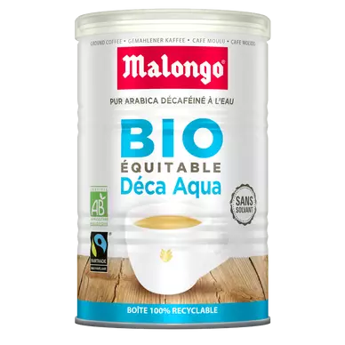 Café moulu Bio MALONGO Déca Aqua - compatible MALONGO