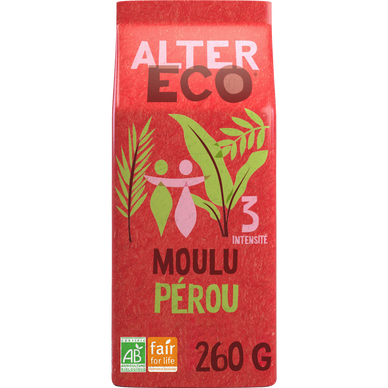 Café moulu pérou 100% arabica Bio ALTER ECO - 260g