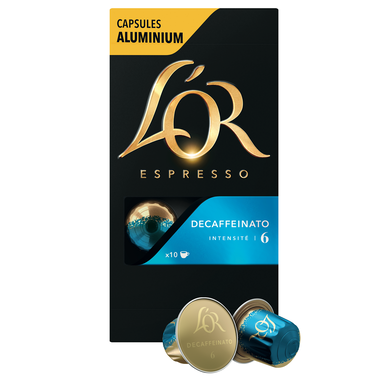 Café capsules L'OR ESPRESSO Decaffeinato N°6 - Compatible NESPRESSO -x10