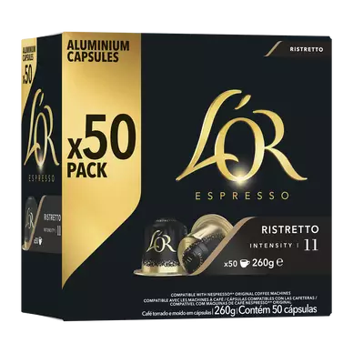 Café capsules L'OR ESPRESSO Ristretto N°11 - Compatible NESPRESSO - x50