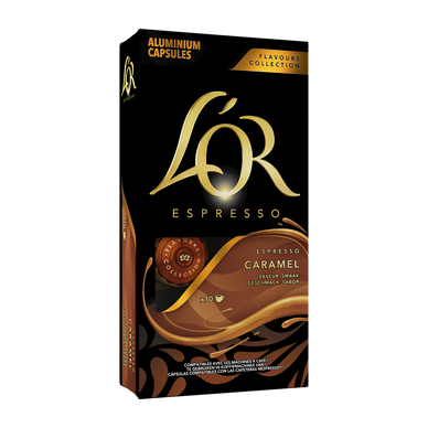 Café capsules L'OR ESPRESSO Saveur Caramel - Compatible NESPRESSO - x10