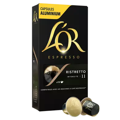 Café capsules L'OR ESPRESSO Ristretto N°11 - Compatible NESPRESSO - x10