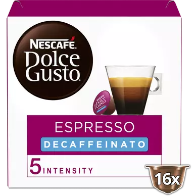Café capsules NESCAFE Espresso Decaffeinato N°5 - Brésil - compatibleDOLCE GUSTO - x16