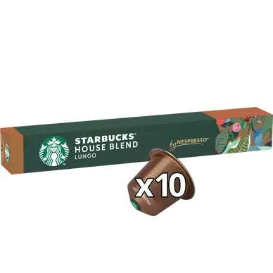 Café capsules STARBUCKS HOUSE BLEND LUNGO N°8 - compatible Nespresso- x10