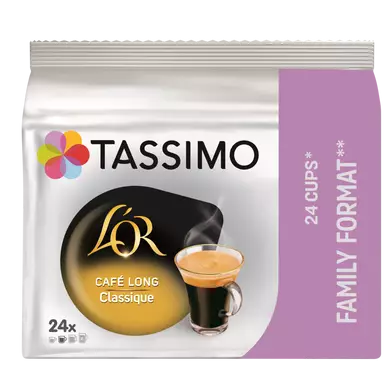Café dosettes TASSIMO L'OR Café Long Classique - Compatible TASSIMO -x24