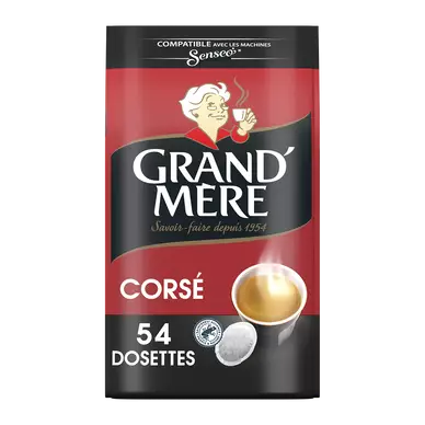 Café dosettes SENSEO GRAND MÈRE Corsé - Compatible SENSEO - x54