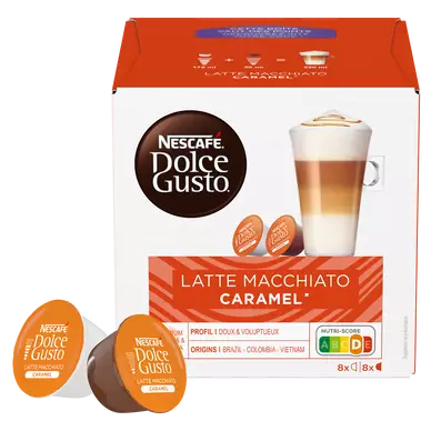 Café capsules NESCAFE LATTE MACCHIATO CARAMEL - compatible DOLCE GUSTO - x16