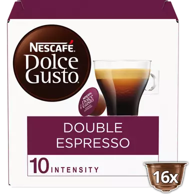Café capsules NESCAFE DOUBLE ESPRESSO N°10 - compatible DOLCE GUSTO -x16