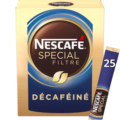 Café soluble NESCAFE SPECIAL FILTRE DECAFEINE N°7 - x25