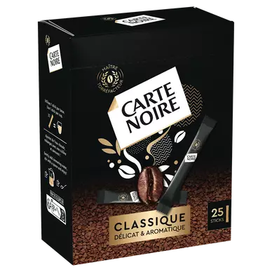 Café soluble CARTE NOIRE CLASSIQUE Délicat & Aromatique - x25