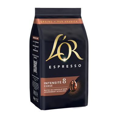 Café en grains L'OR Espresso Intensité 8 - 100% Arabica - 500g