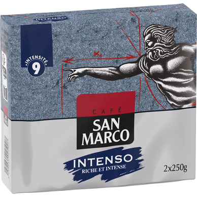 Café moulu SAN MARCO INTENSO N°9 - 2x250g