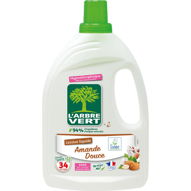 L'ARBRE VERT - Lessive liquide - Amande - 34 lavages - 1.53 l