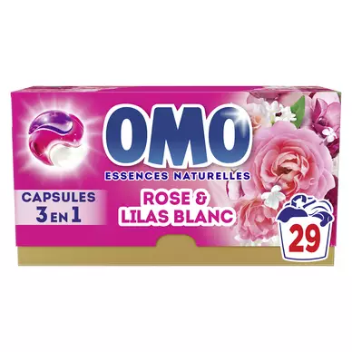 Lessive capsules rosir OMO - 29 lavages