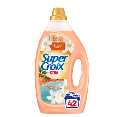 SUPER CROIX - Lessive liquide - fleur d'oranger & lait d'amande - 42 lavages - 1,89L