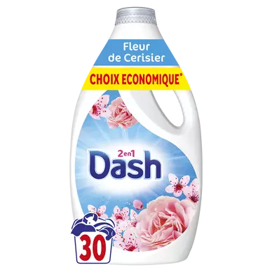 Lessive liquide Fleur de cerisier et Eau de Rose DASH - x30 lavages