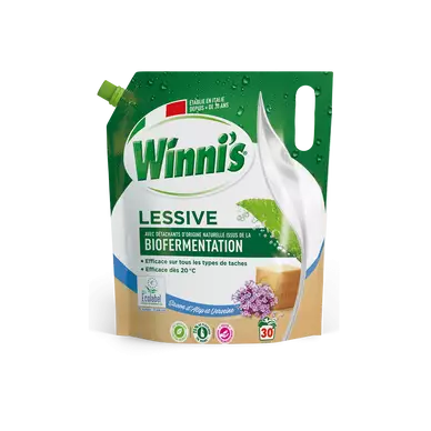 WINNI'S - Lessive liquide - Alep et Verveine - 30 lavages - 1.35 l