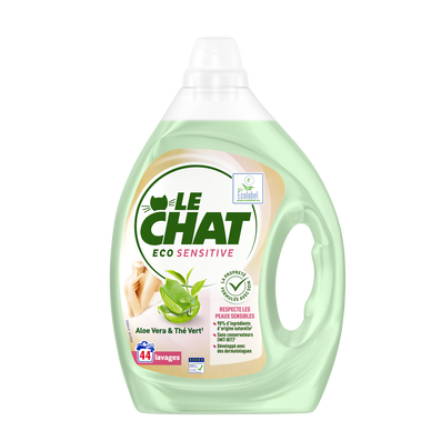 LE CHAT - Lessive liquide - Pour bébé - Aloe Vera - 44 lavages - 1.98l