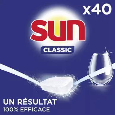Pastilles lave vaisselle Clean Boost classique SUN, 40 doses 380g