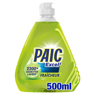 Liquide vaisselle fraicheur PAIC EXCEL 500ml