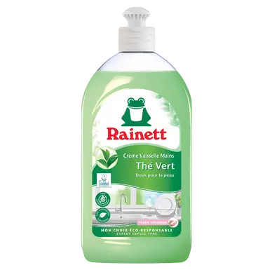 Liquide vaisselle écologique crème thé vert RAINETT, 500ml