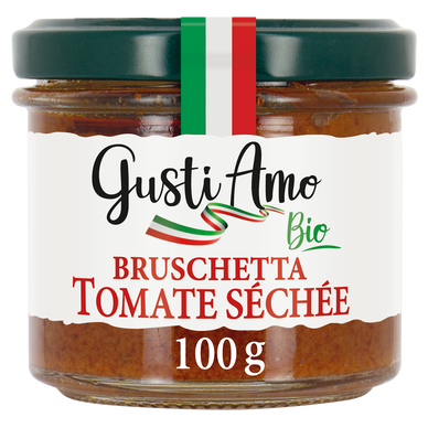 Bruschetta tomate séchée sous le soleil des Pouilles bio GUSTI AMObocal 100g