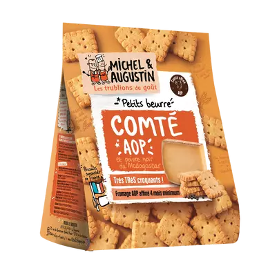 Petits beurres apéritif au comté et au poivre MICHEL & AUGUSTIN, 100g