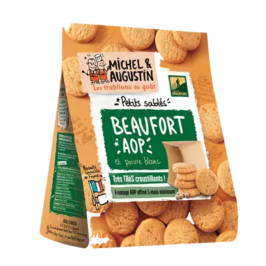 Petits sablés apéritifs au Beaufort et pointe de poivre MICHEL & AUGUSTIN, 100g