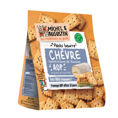 Petits beurres salés apéritif chèvre Ste Maure de Touraine et Sarriette AOP MICHEL & AUGUSTIN, 100g