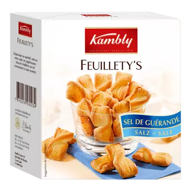 Snacks feuilletés beurre Feuillety's sel/Guérande KAMBLY 80g