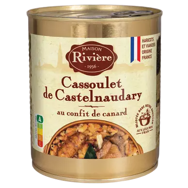 Cassoulet Castelnaudary au confit de canard MAISON RIVIERE, 4/4, 840g