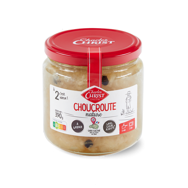 Chou façon choucroute sans matière grasse et sans alcool à garnir CHRIST, bocal 390g
