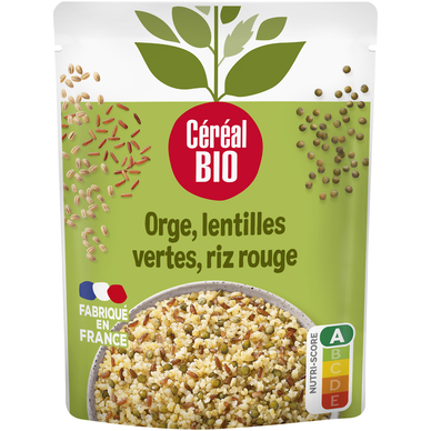 Orge Riz rouge Lentilles repas express CEREAL BIO - 250g