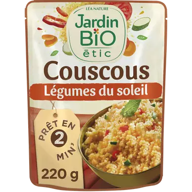 Couscous bio aux légumes JARDIN BIO, 220g