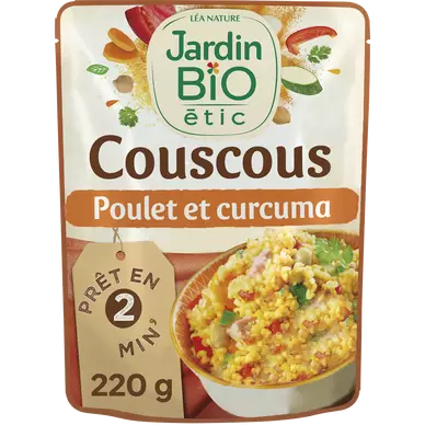 Couscous poulet/curcuma bio JARDIN BIO 220g