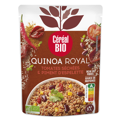 Quinoa Royal Tomate Piment d'Espelette repas express CEREAL BIO - 220g