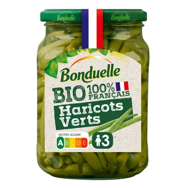 Haricots verts bio BONDUELLE - Bocal 280g